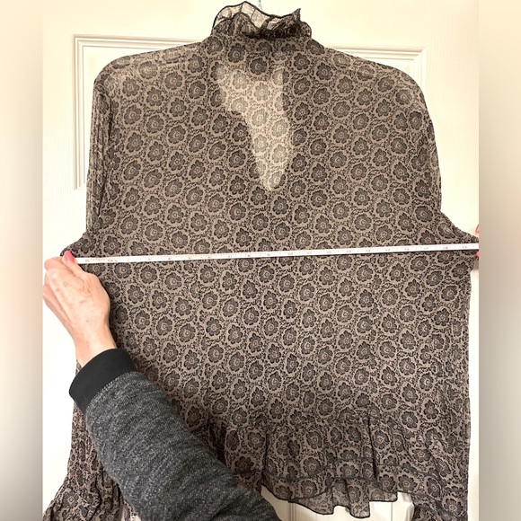 Tribal Long Sleeve Ruffled Blouse- Sz 12 - Picture 4 of 7